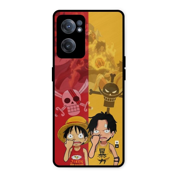 Luffy And Ace Metal Back Case for OnePlus Nord CE 2 5G